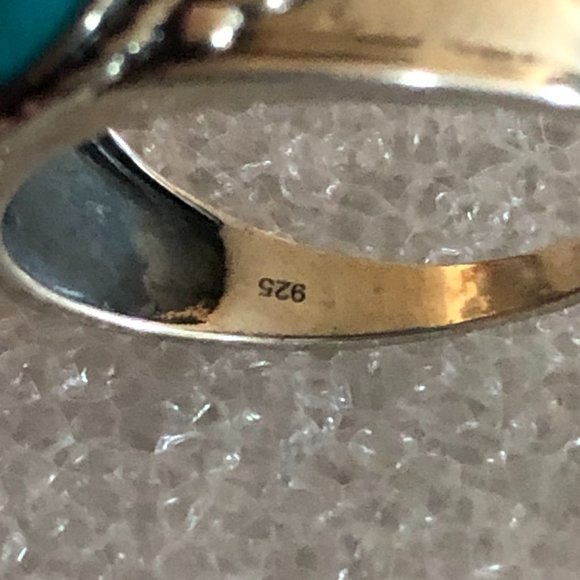 DK 925 Silver Sleeping Beauty Turquoise Ring Size 11 - Picture 5 of 6